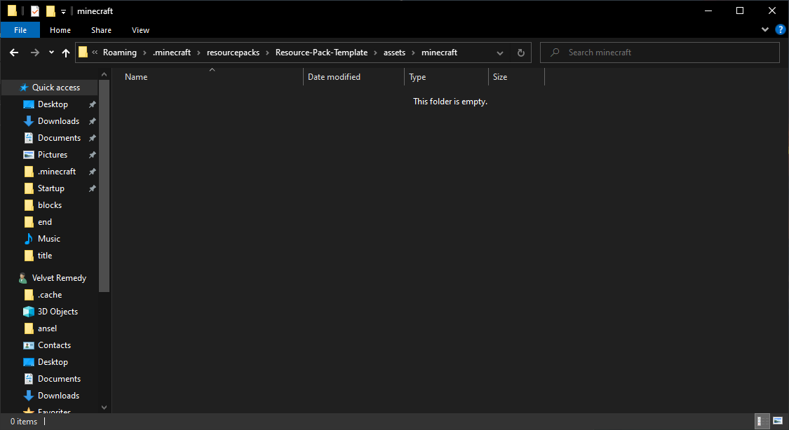 Resource Pack Minecraft Empty